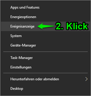 Windows-11-Ereignisanzeige starten Bildschirmfoto 2 von 2 mit Anmerkungen zum Starten der Ereignisanzeige unter Windows 11